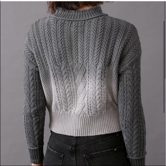 NWOT ANTHROPOLOGIE marci dip-dyed cable knit sweater - Picture 2 of 7